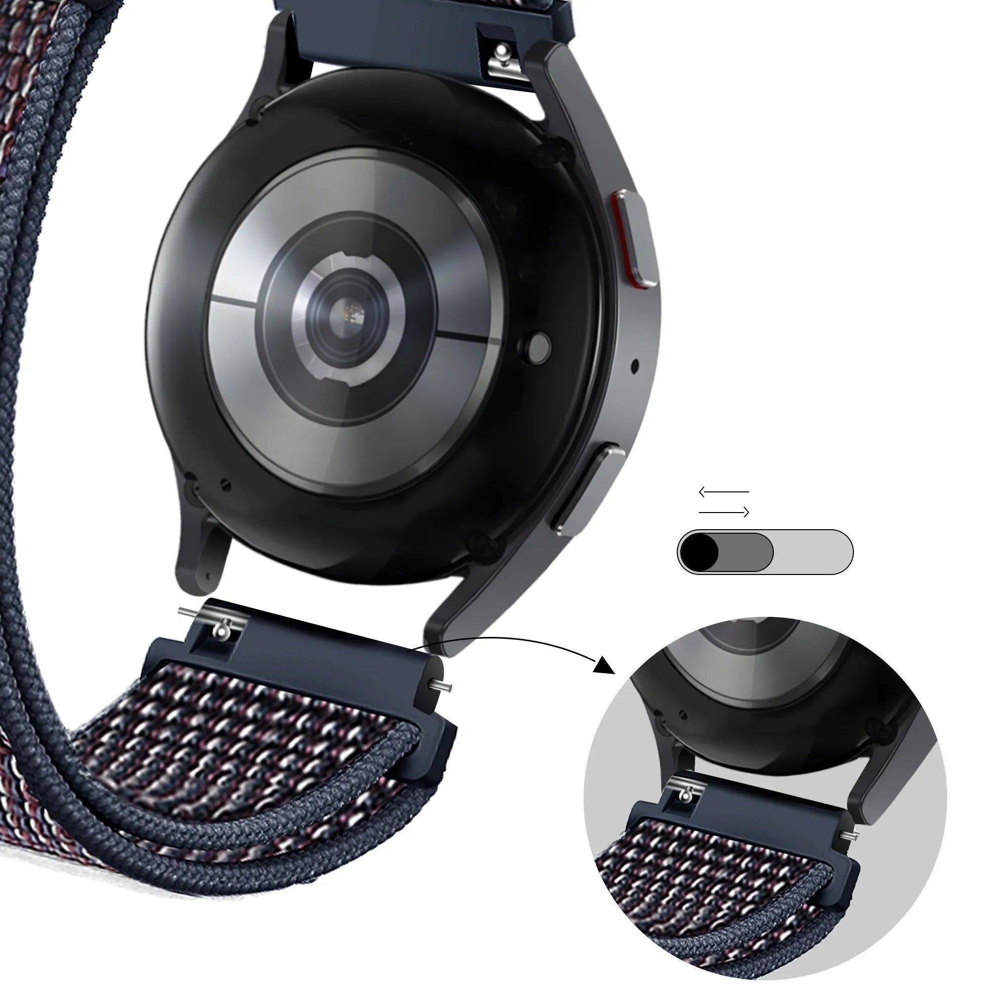 Bandz Bracelet nylon loop Oppo Watch X2 (indigo bleu)