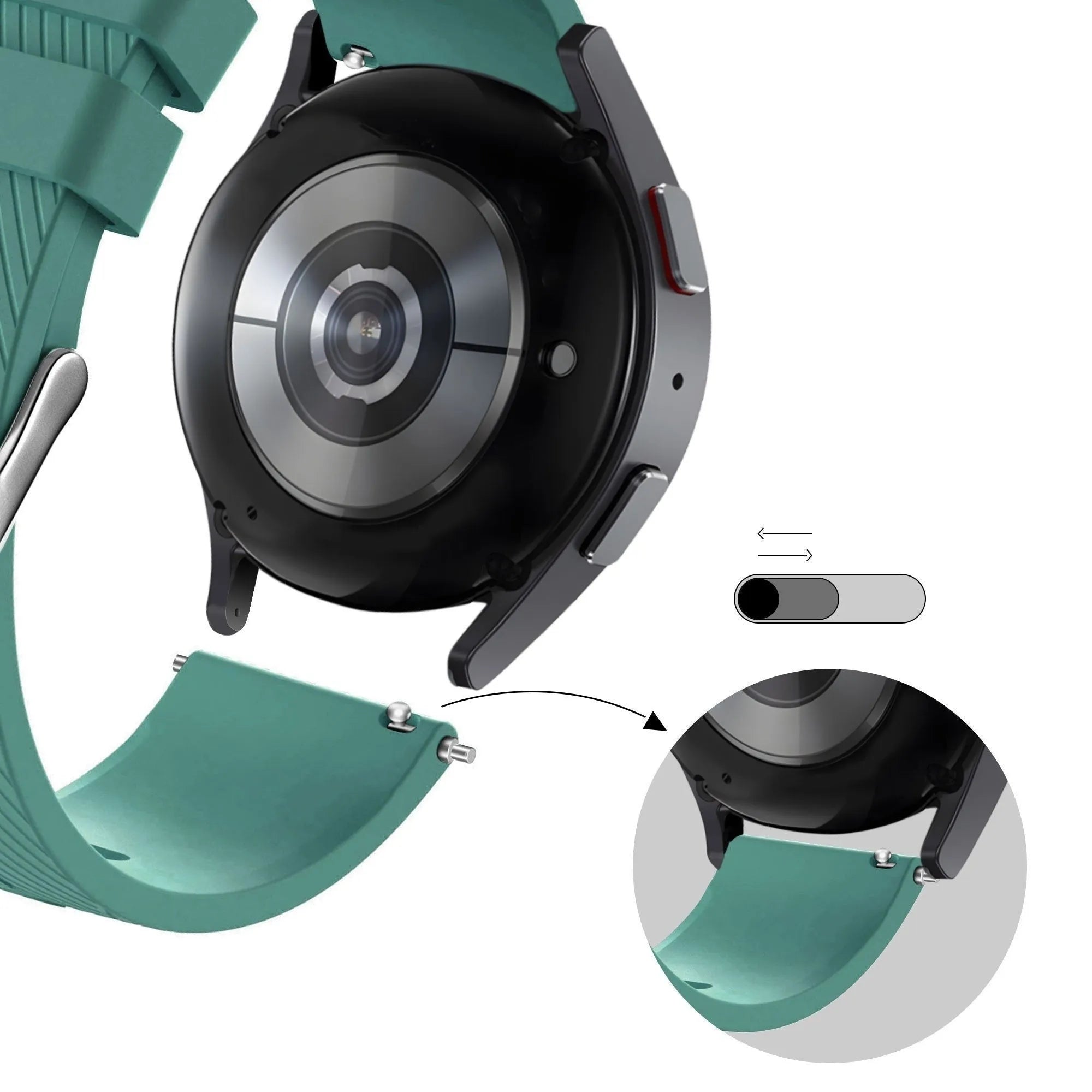 Bandz Bracelet silicone 'Deluxe' Coros Pace 3 (vert sapin)