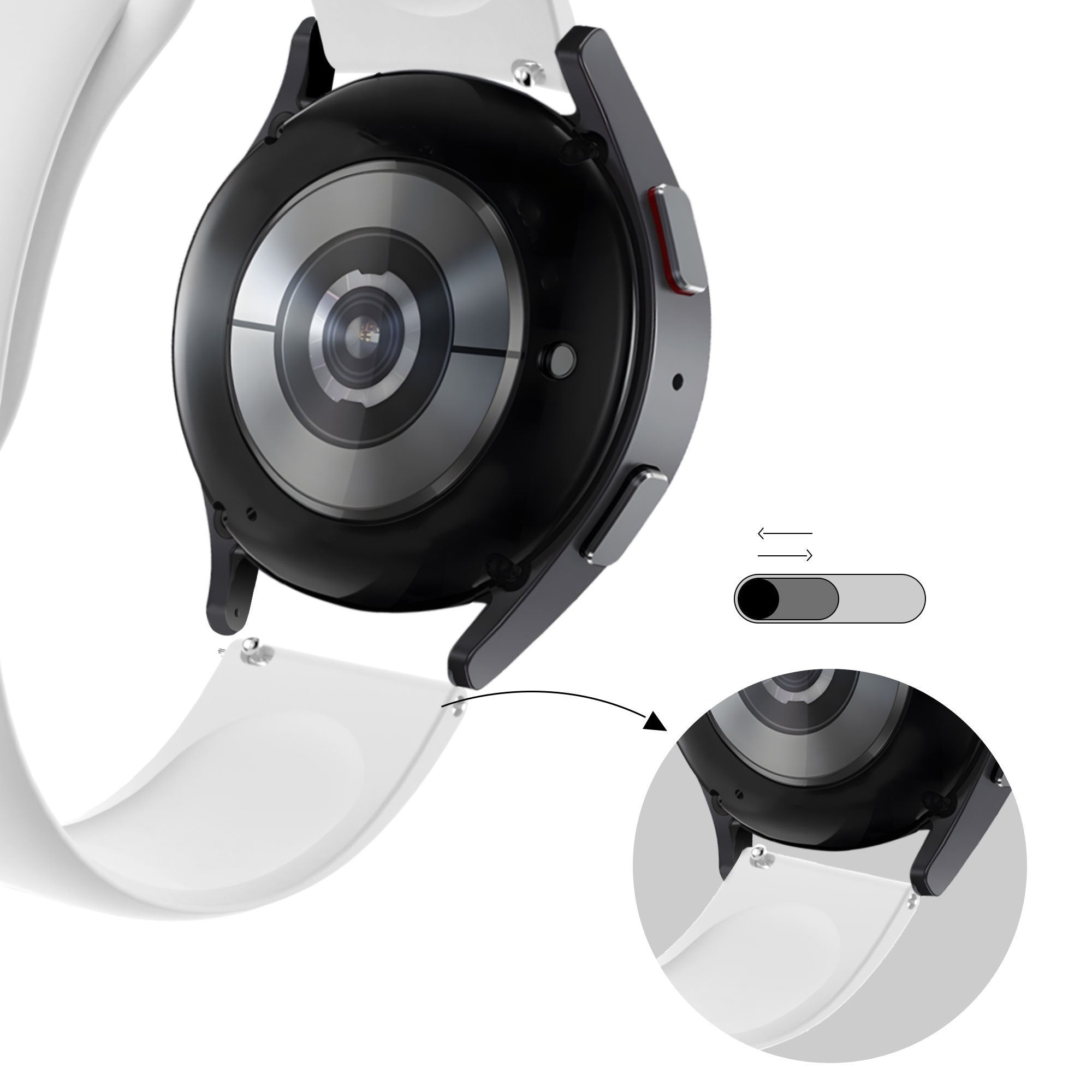 Bandz Coros Apex 42mm Sport Strap 'Deluxe' (White)