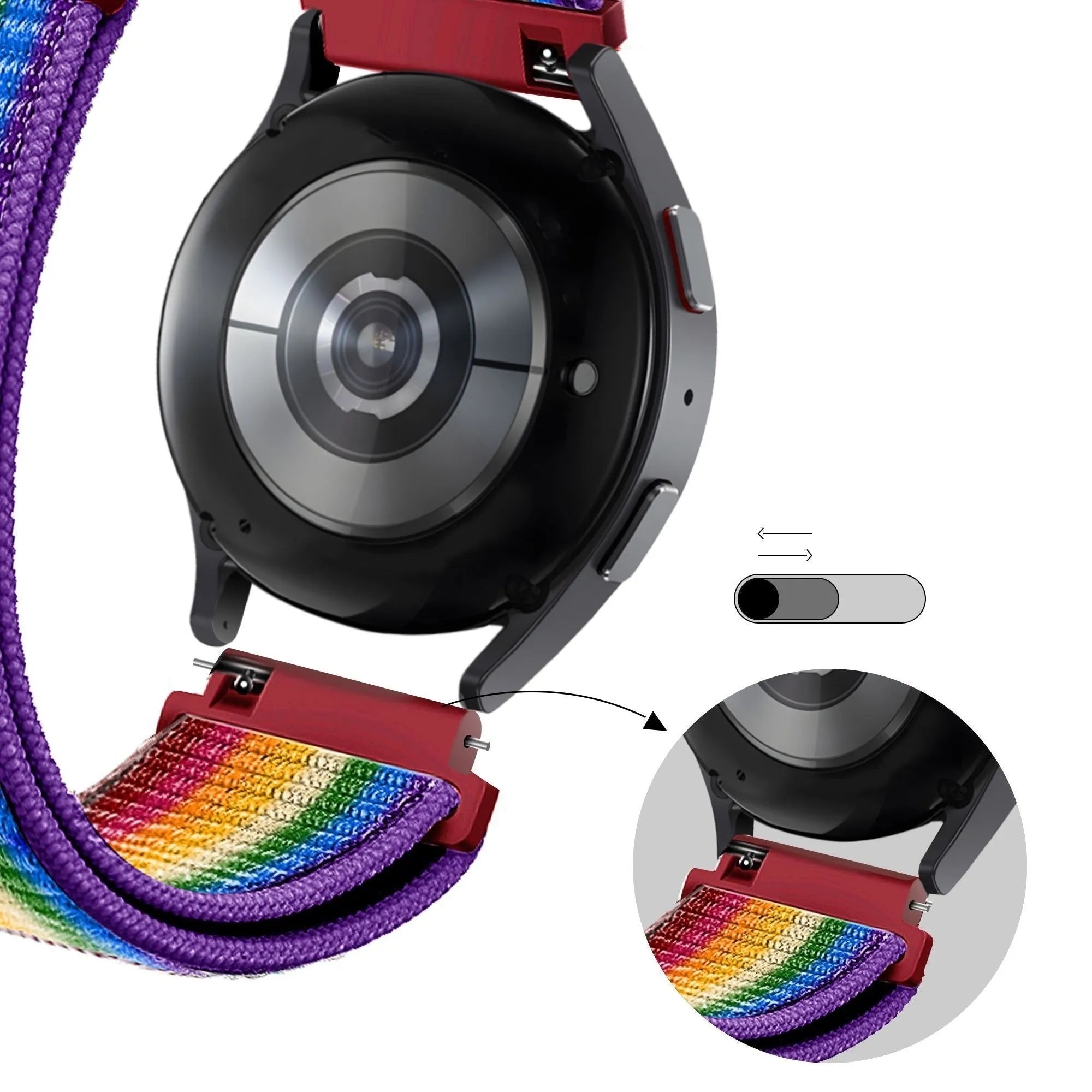 Bandz Bracelet nylon loop Coros Apex 2 (arc-en-ciel)