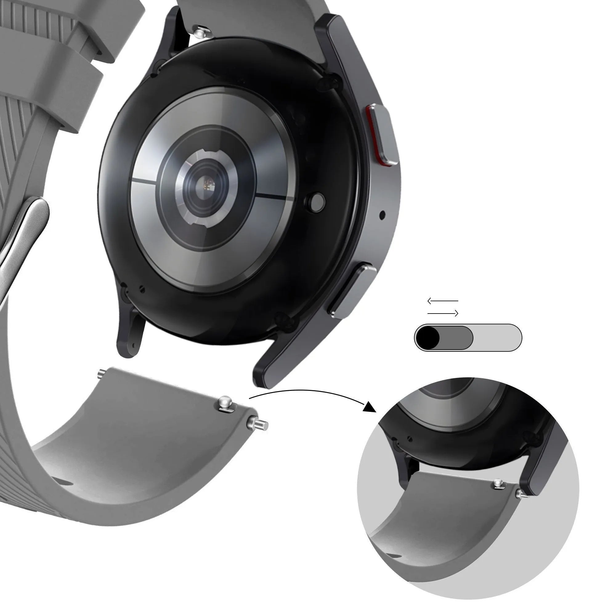 Bandz Coros Pace 3 Silicone Strap 'Deluxe' (Grey)