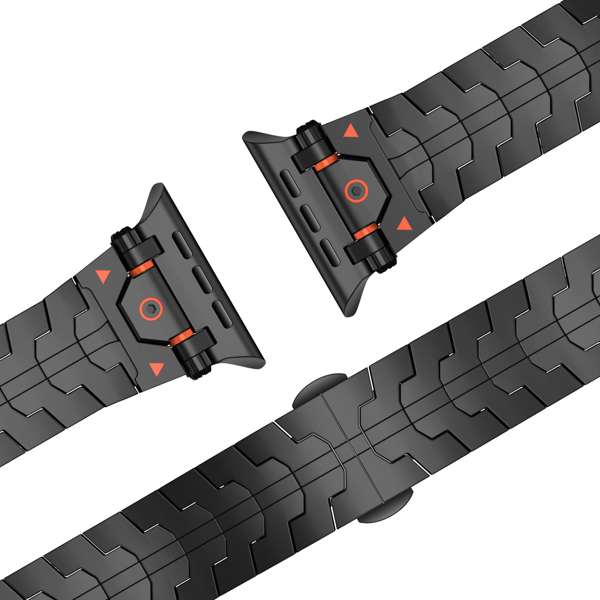 Bandz Bracelet acier granulé 'Deluxe' Apple Watch (noir)