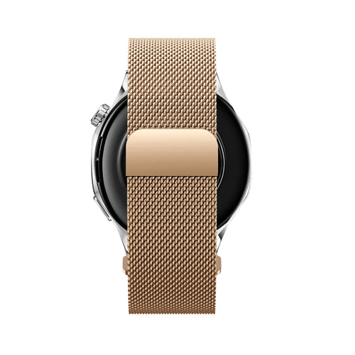 Bandz Huawei Watch GT 2 42mm Milanese Strap 'Easy fit' (Rose Gold)