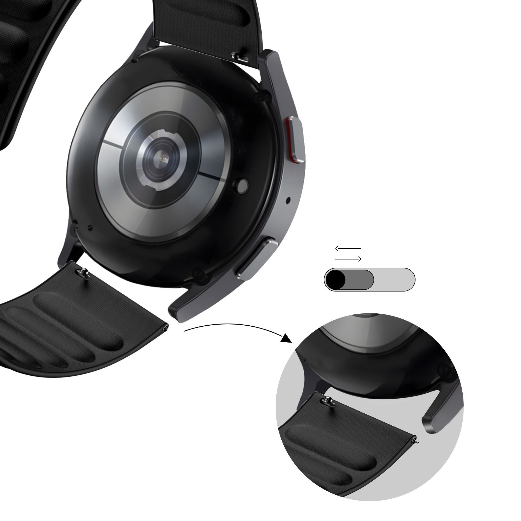 Bandz OnePlus Watch Lite Magnetic Fine Woven Strap (Black)