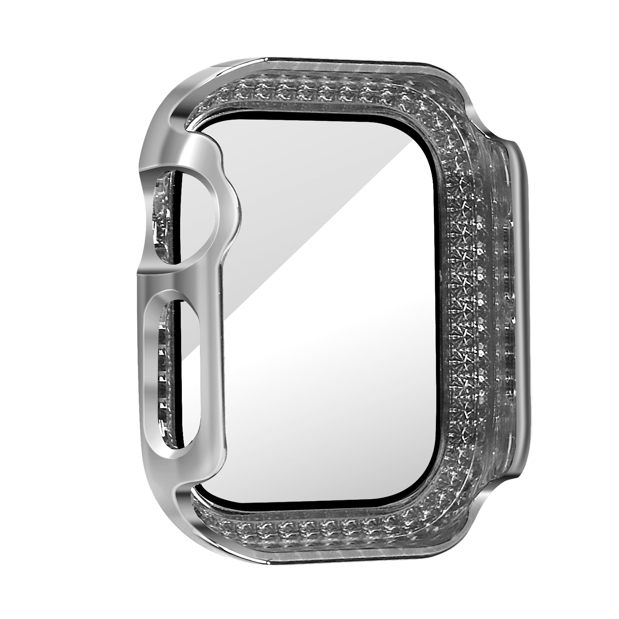 Bandz Coque diamant avec verre Apple Watch 11 - 42mm (argent)