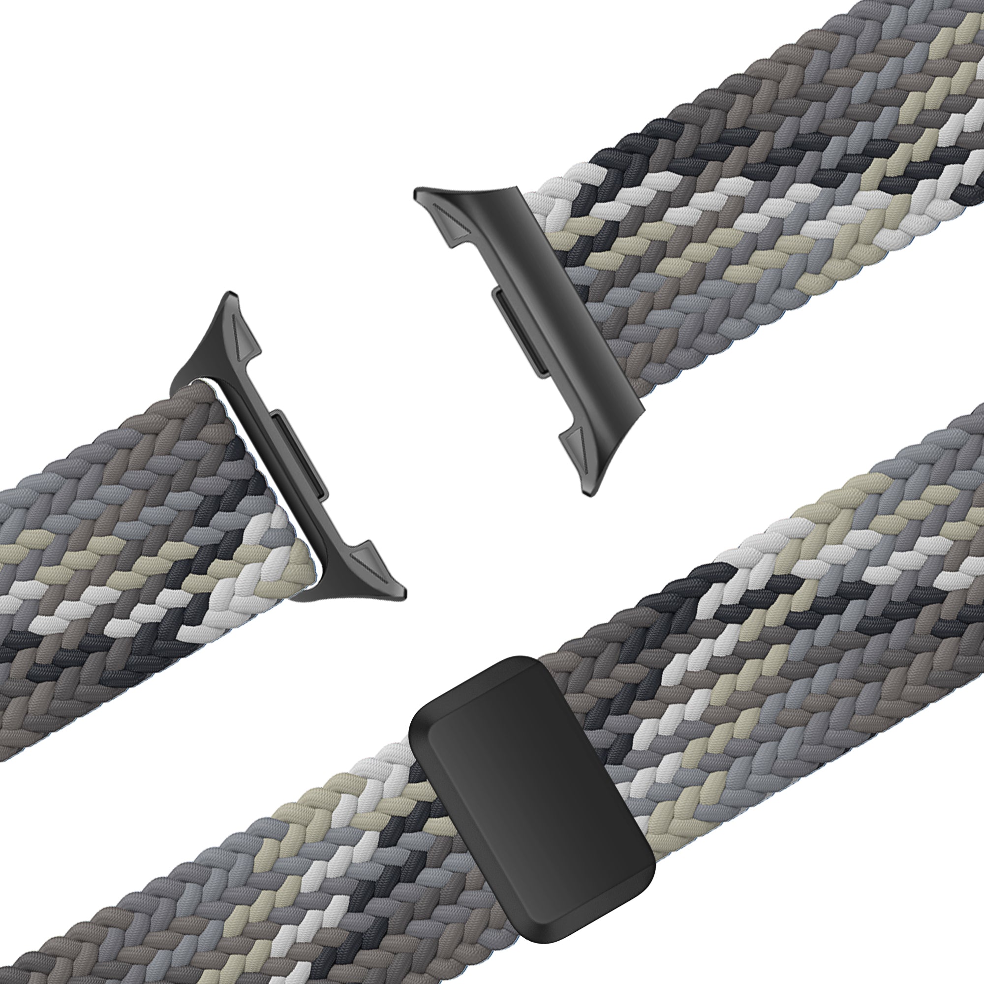 Bandz Bracelet tissé magnétique Samsung Galaxy Watch 8 - 40mm (mandala noir)