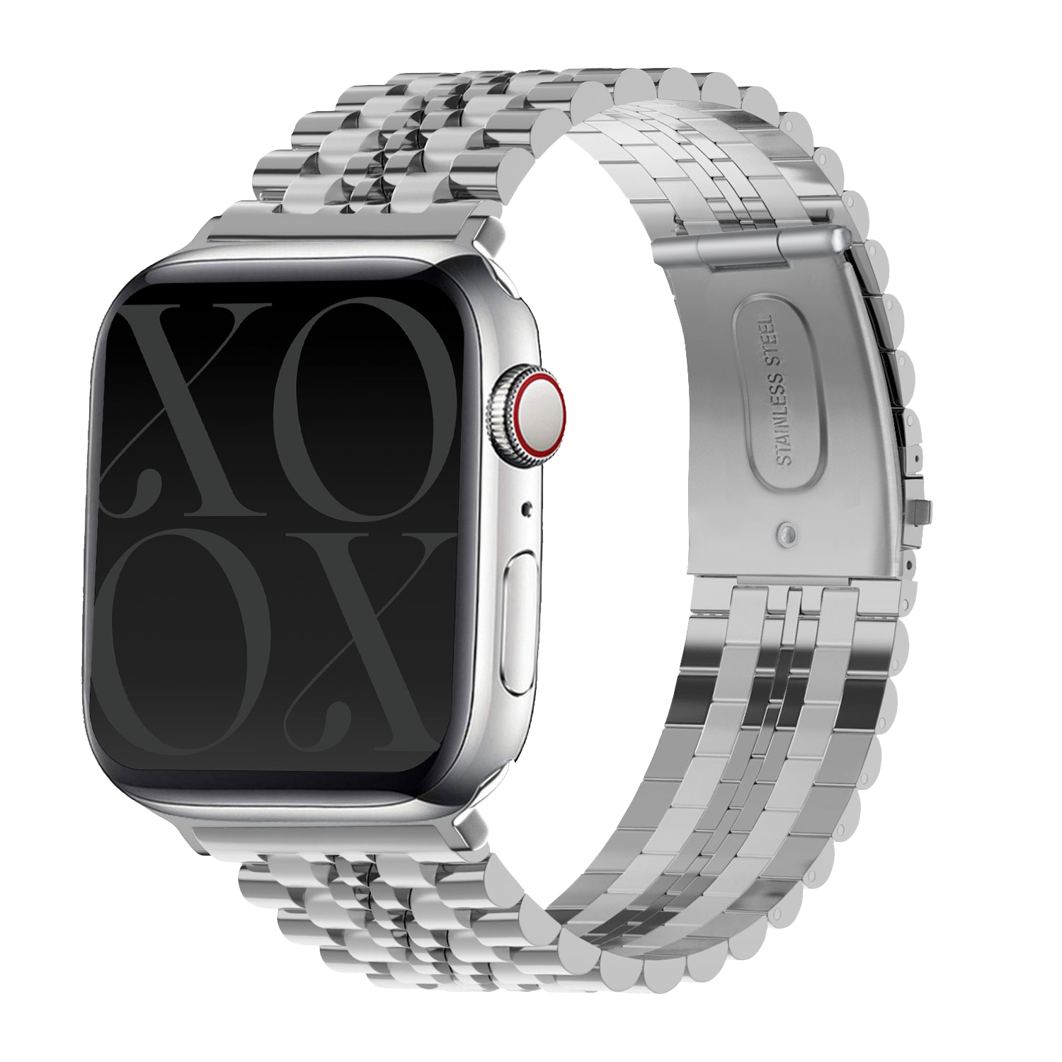 Bracelet acier xoxo Wildhearts Apple Watch (argenté)