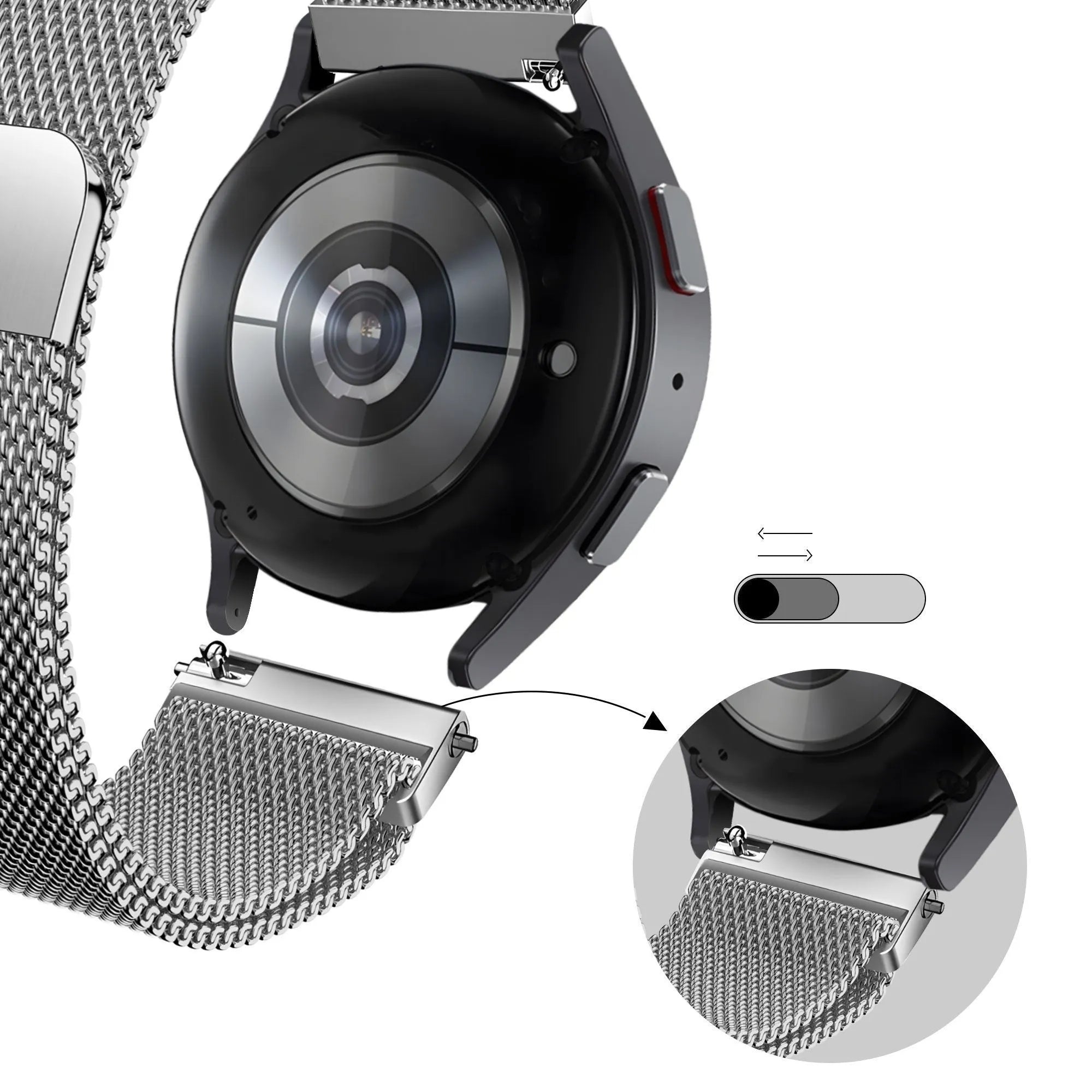 Bandz Bracelet milanais Loop Oppo Watch X2 (argenté)