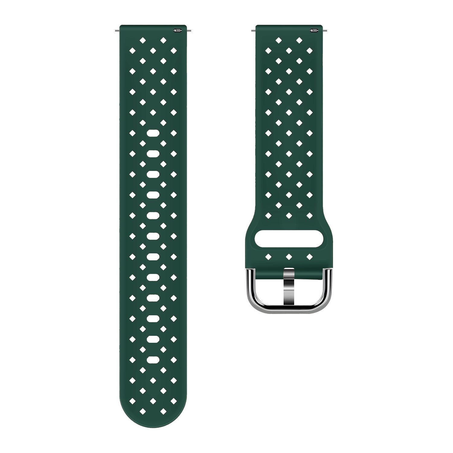 Bracelet silicone tressé Coros Apex 42mm (vert foncé)