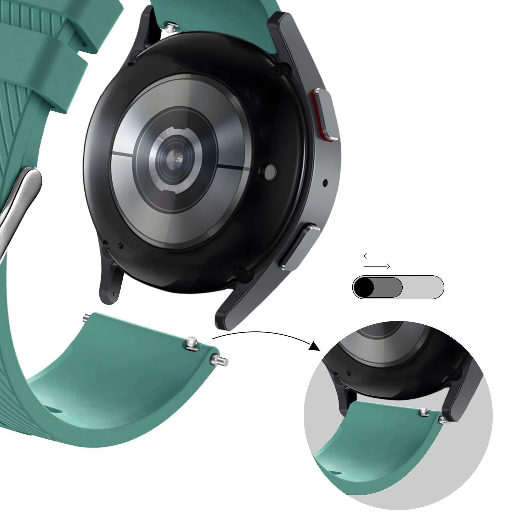 Bandz Bracelet silicone 'Deluxe' Coros Apex 2 (vert sapin)