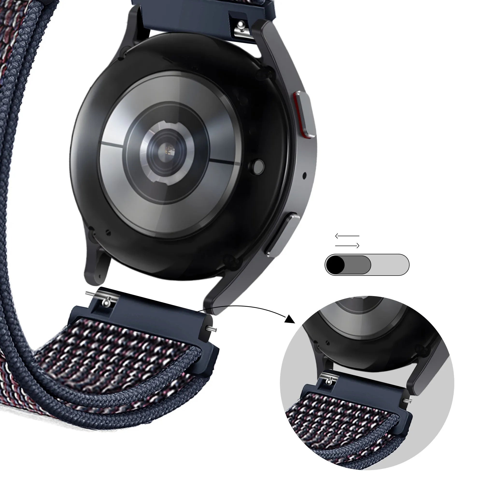 Bandz Bracelet nylon loop Amazfit Bip 6 (indigo bleu)