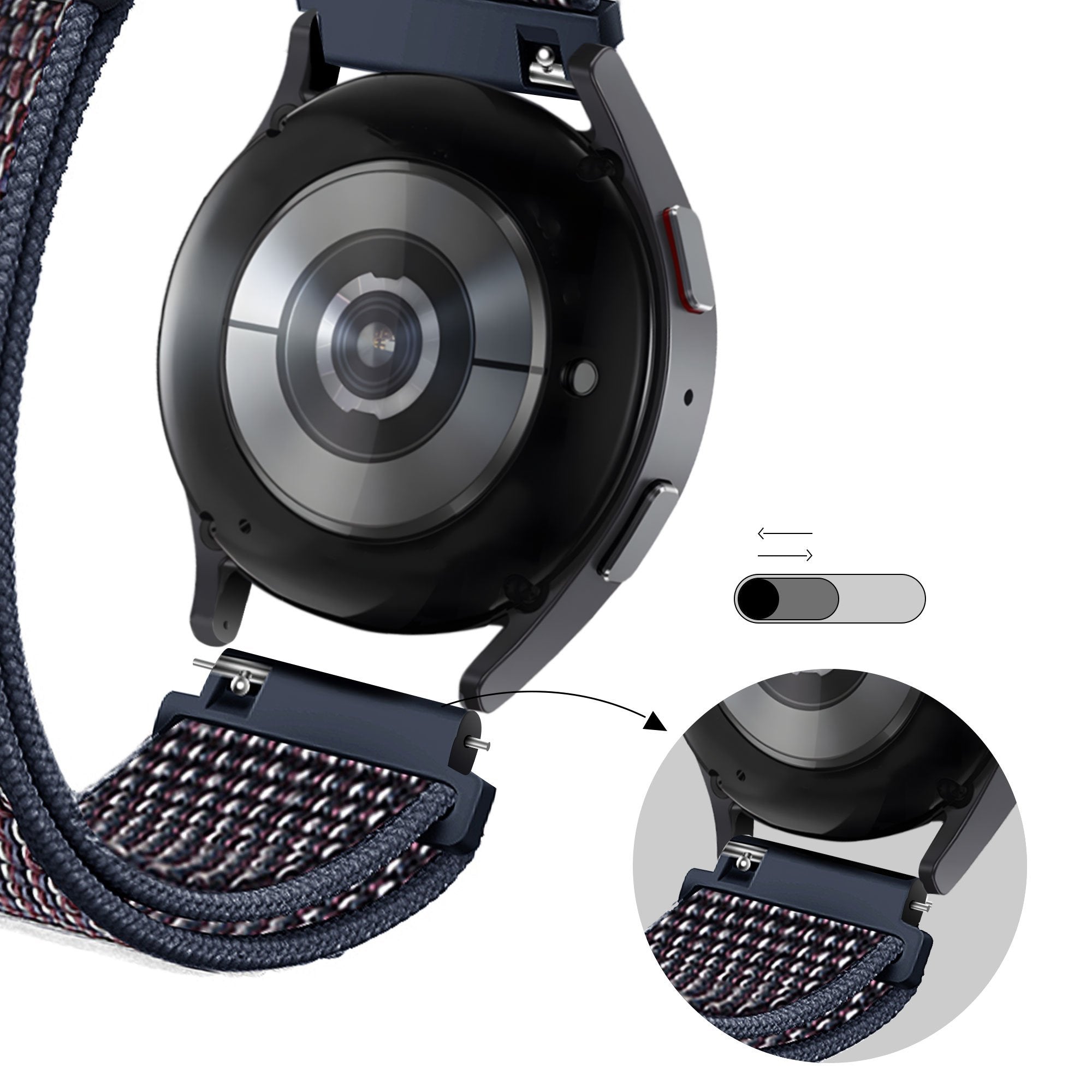 Bandz Bracelet nylon Loop Garmin Approach S50 (bleu indigo)