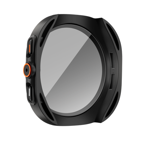 Bandz Coque de PC carrée avec verre Samsung Galaxy Watch 7 - 44 mm (noir)