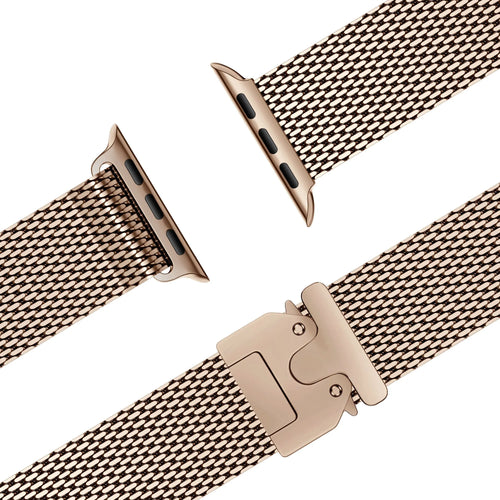 Bandz Bracelet Milanais Loop avec P-buckle Apple Watch (or rose)