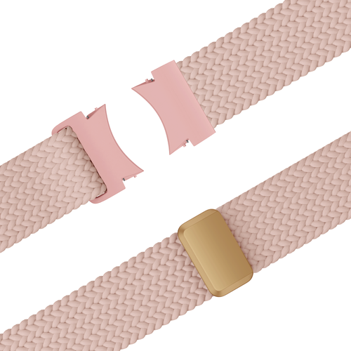 Bandz Samsung Galaxy Watch 6 - 44mm Braided Strap 'Easy Fit' (Pink)