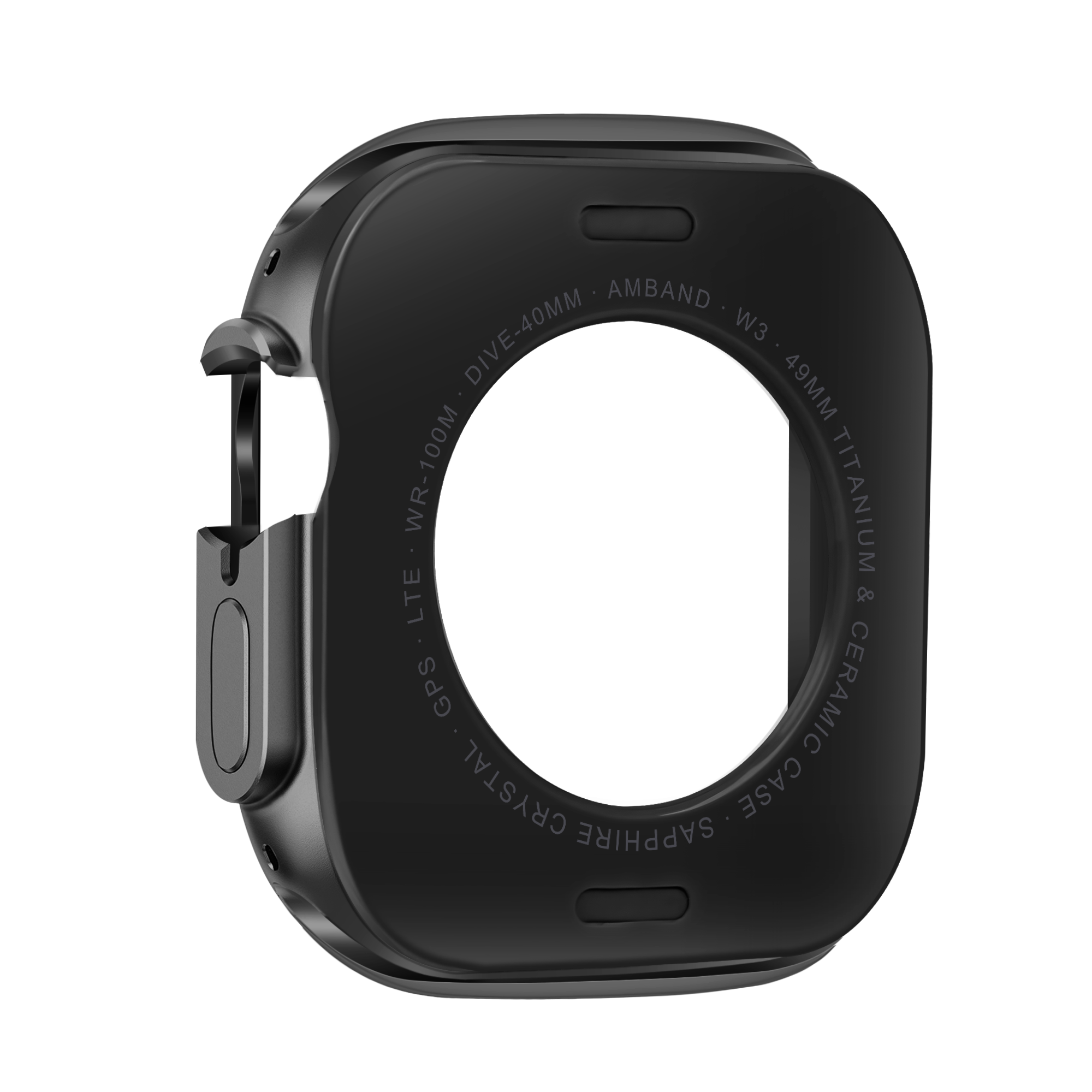 Bandz Coque metallique Apple Watch Ultra - 49mm (noir)