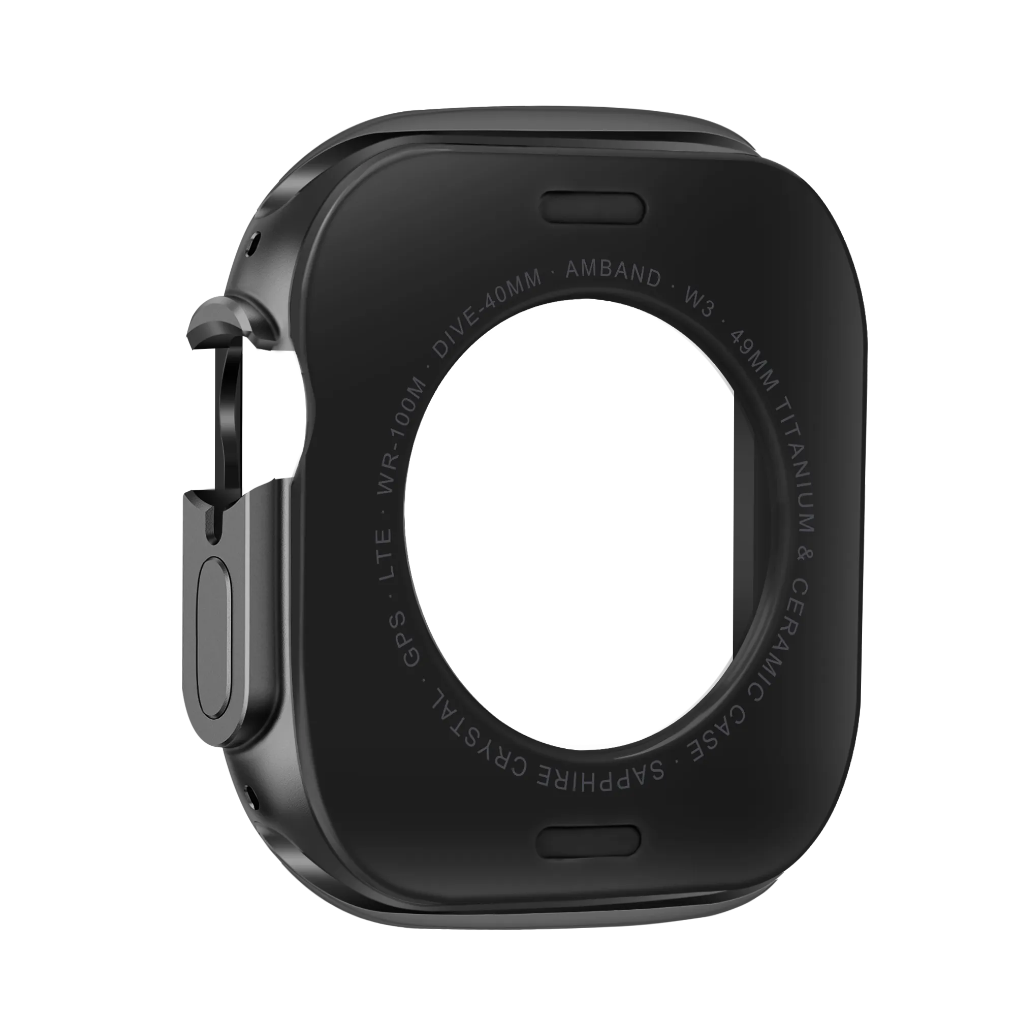 Bandz Coque métallique Apple Watch Ultra - 49mm (noir)