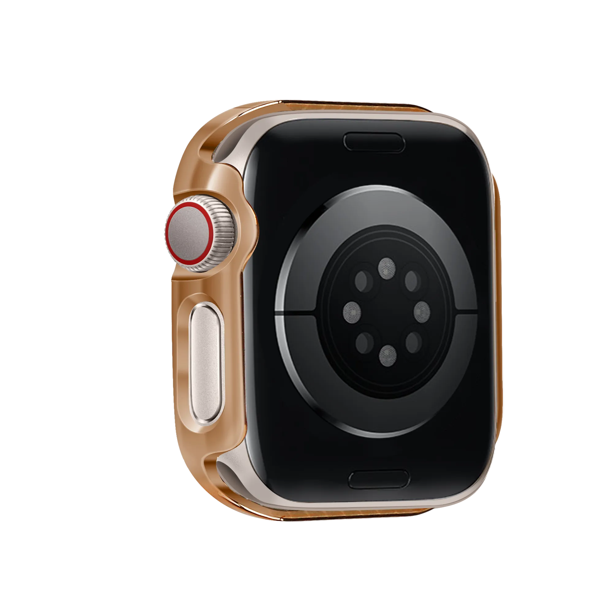 Bandz Coque diamant avec verre Apple Watch 10/11 - 42mm (or rose)