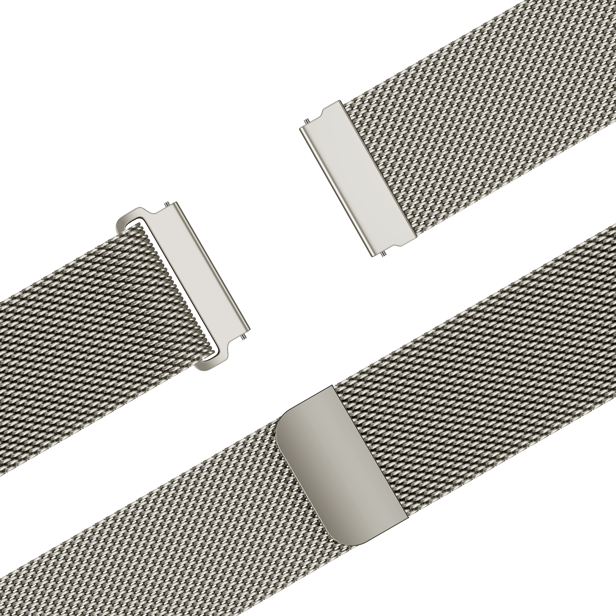 Bandz Withings ScanWatch 2 - 42mm Milanese Strap 'Easy fit' (Starlight)