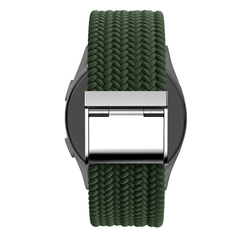 Bandz Bracelet nylon tressé Garmin Forerunner 255 (vert olive)