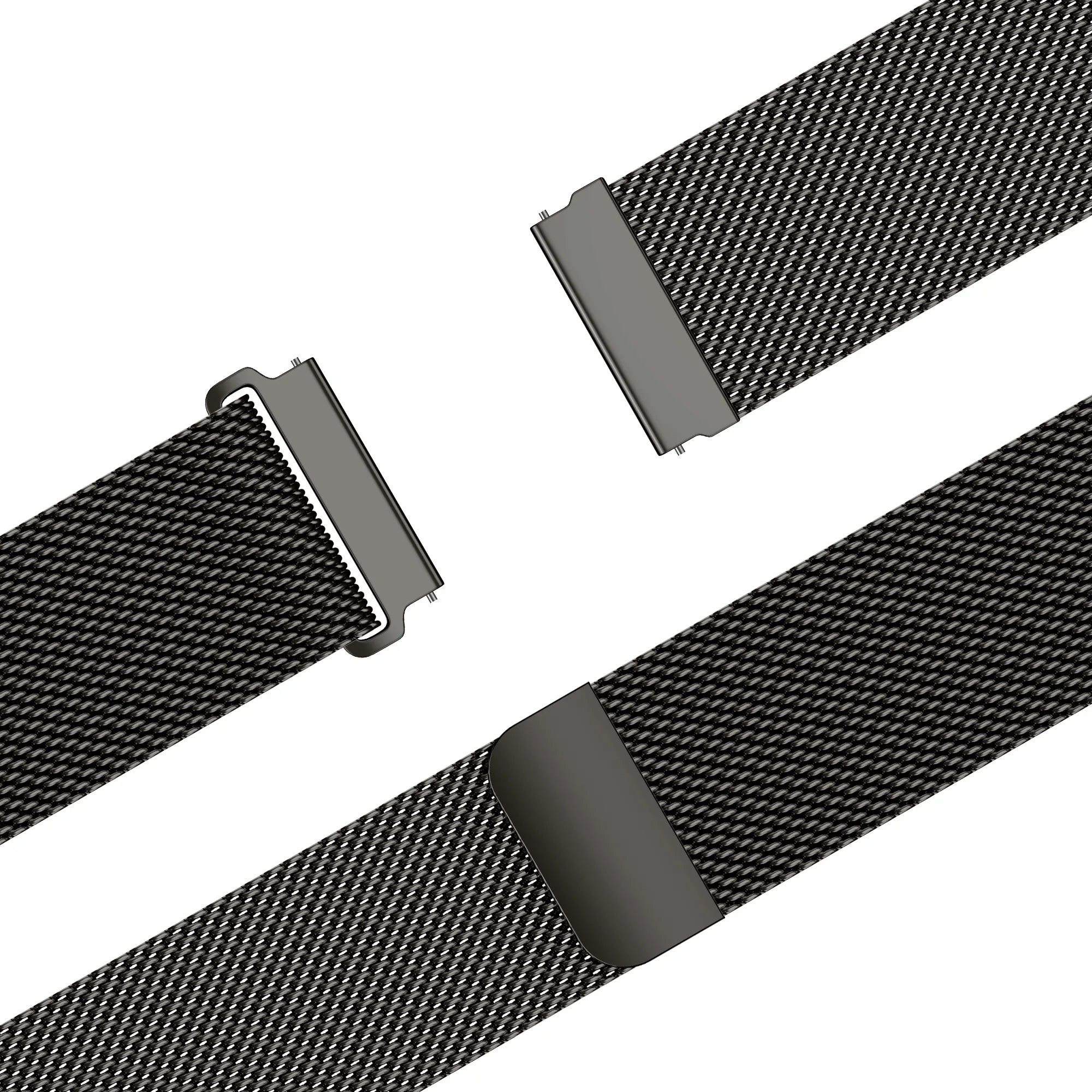 Bandz Huawei Watch GT 2 - 46mm 'One Push' Milanese Strap (Titanium Grey)