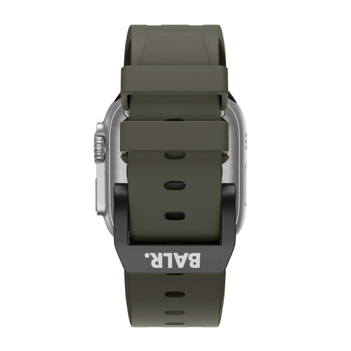 BALR. Apple Watch Ultra Liquid Silicone Strap (Brown/Black)
