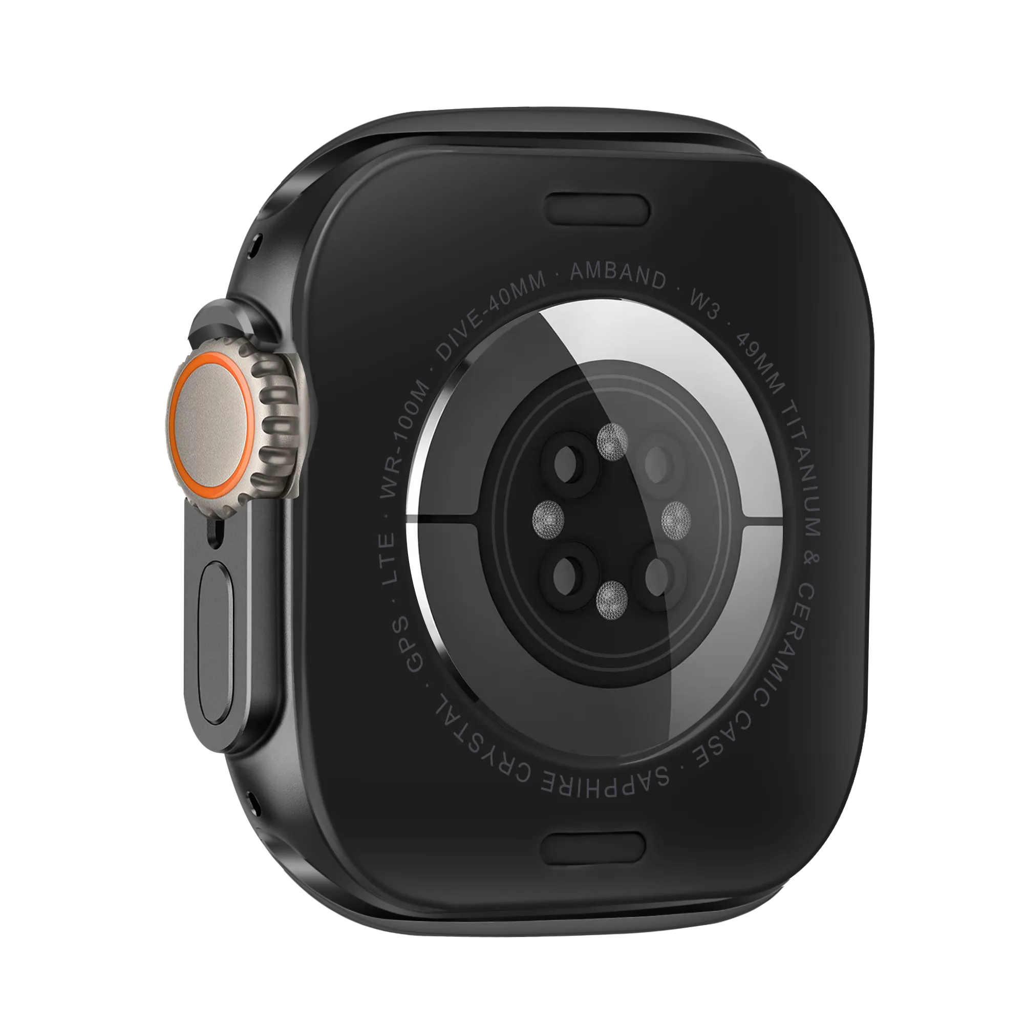 Bandz Coque métallique Apple Watch Ultra - 49mm (noir)