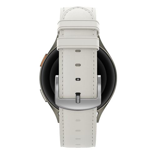 Bandz Bracelet cuir 'Easy Fit' Huawei Watch GT 5 Pro - 42mm (blanc)