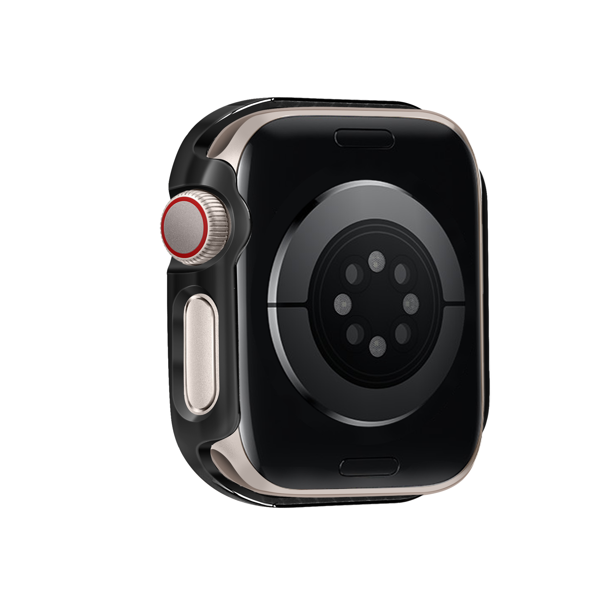 Bandz Coque diamant avec verre Apple Watch 11 - 42mm (noir)