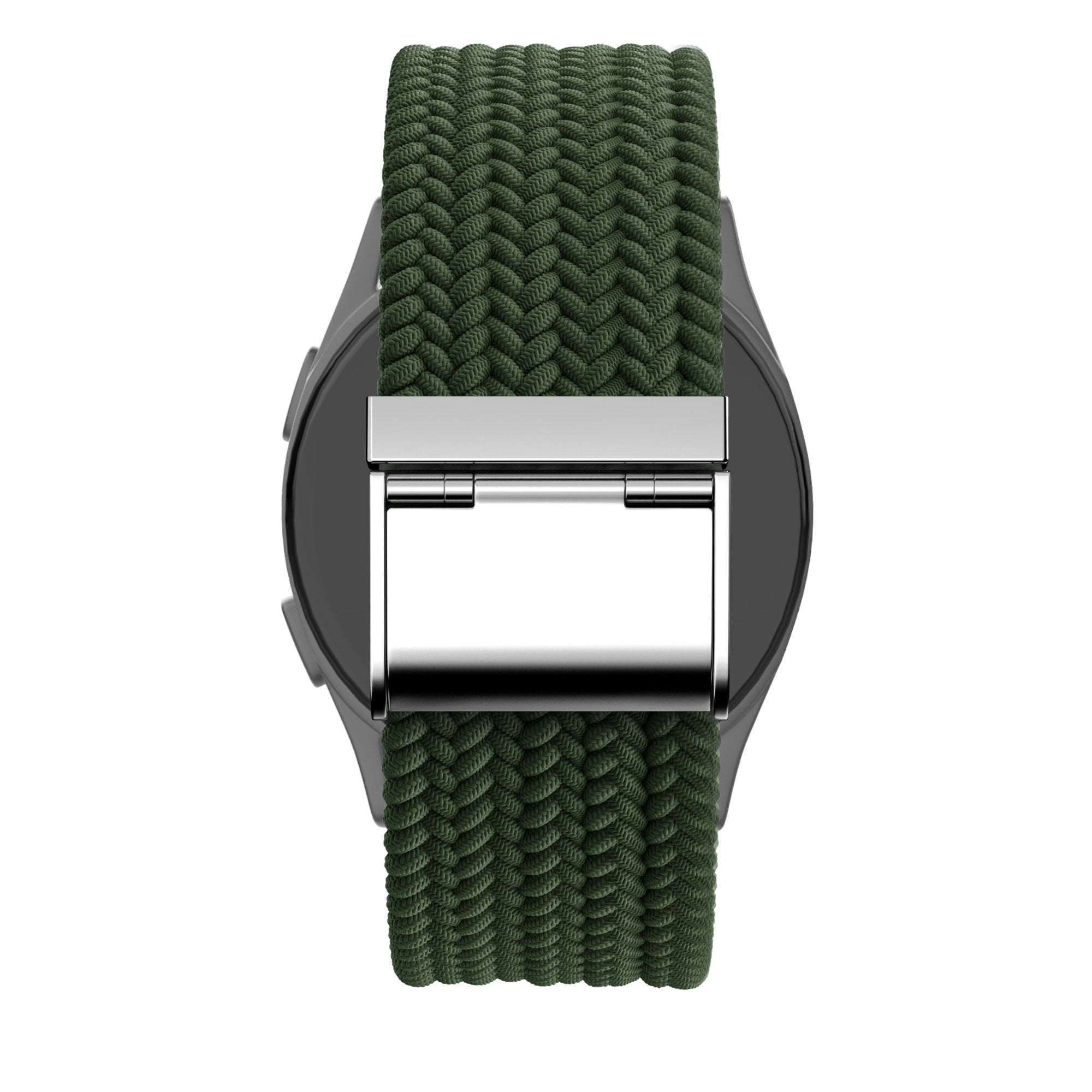 Bandz Bracelet nylon tressé Garmin Vivoactive 5 (vert olive)