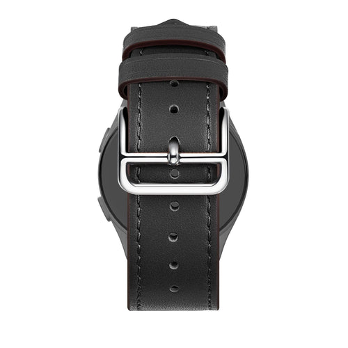 Bandz Bracelet cuir 'Deluxe' Oppo Watch X2 (noir)