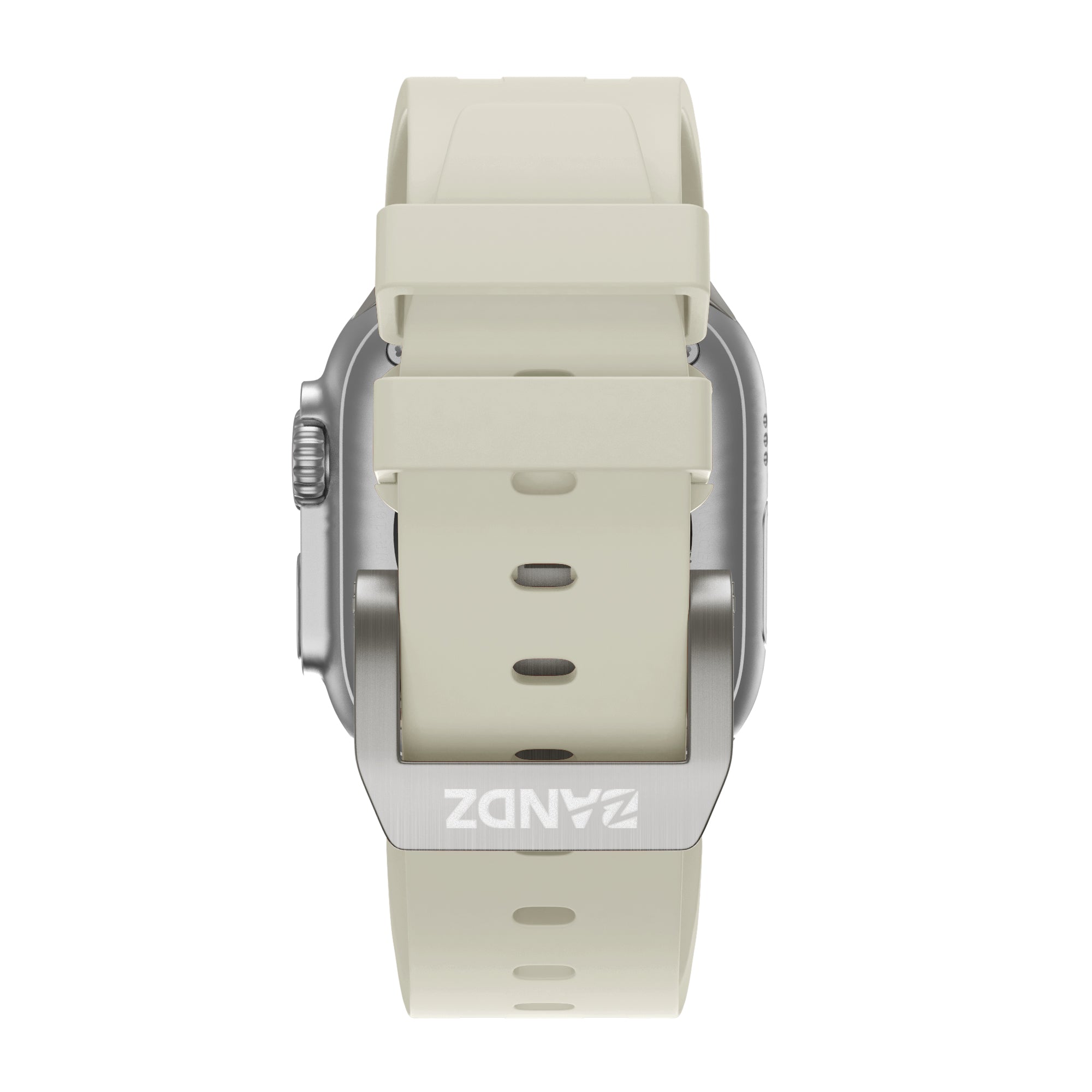 Bandz Bracelet silicone 'Luxe Liquid' Apple Watch (beige/titane)