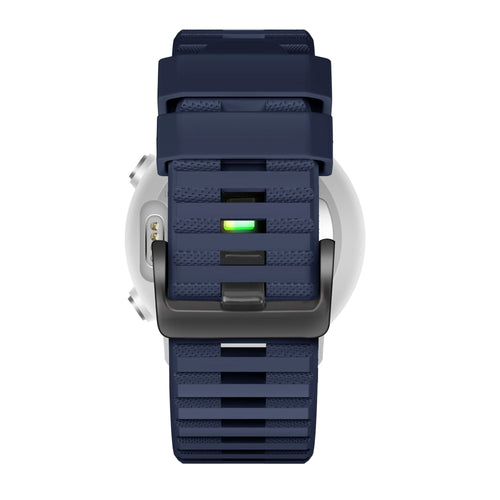 Bandz Garmin Quatix 8 - 47mm Buckled Silicone Strap (Dark Blue)