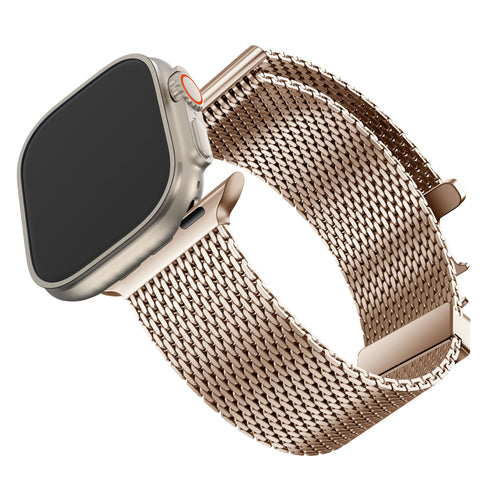 Bandz Apple Watch Ultra Milanese Loop Strap P-Buckle (Rose Gold)