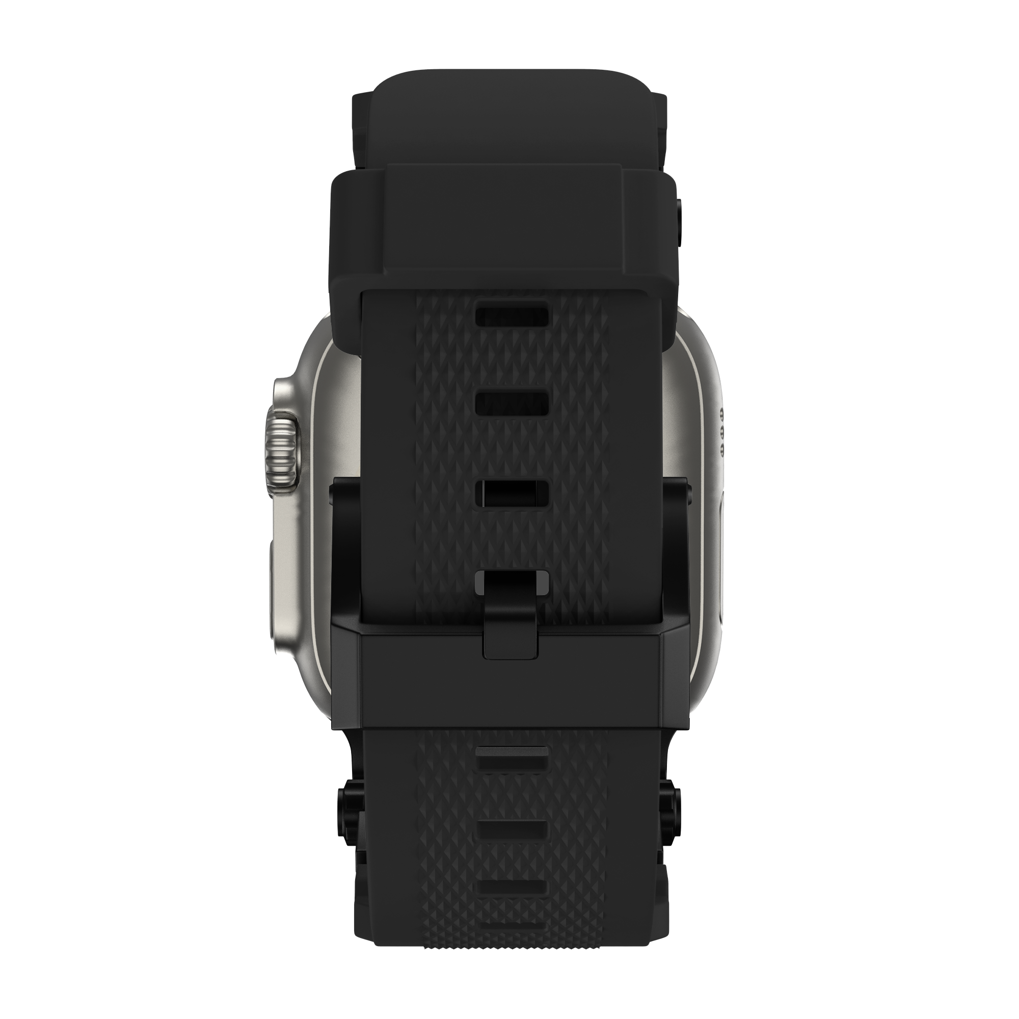 Bandz Apple Watch Silicone Strap 'Explorer' (Black with Black)