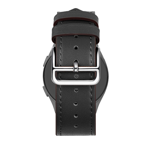 Bandz Bracelet cuir 'Deluxe' Huawei Watch GT 5 Pro 46mm (noir)