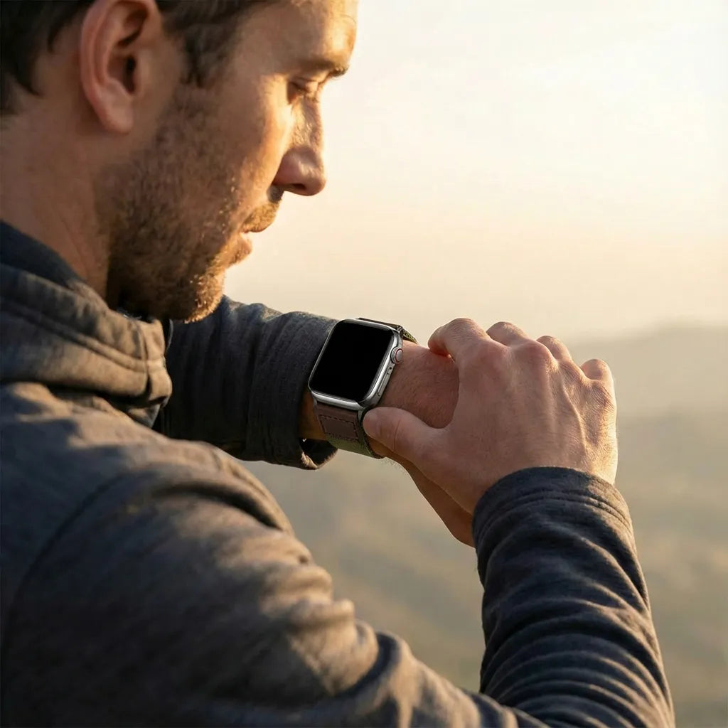 Bracelet lona Apple Watch (vert militaire)