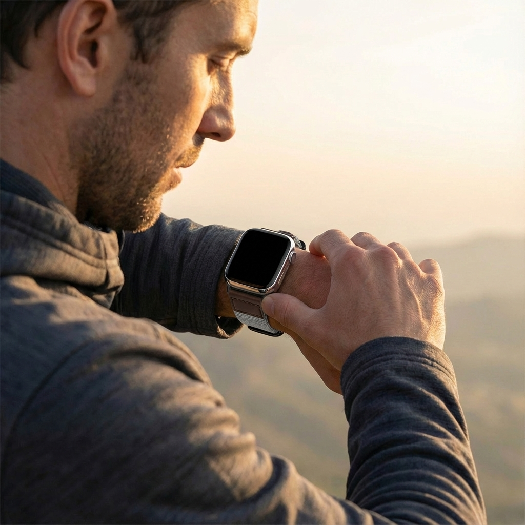 Bracelet lona Apple Watch (gris)