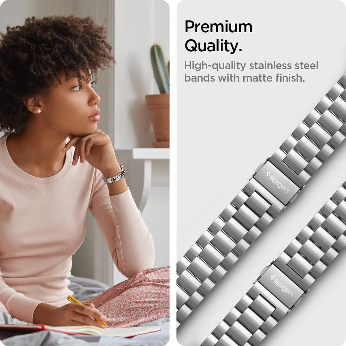 Spigen Bracelet acier Samsung Galaxy Watch 6 44mm (argenté)