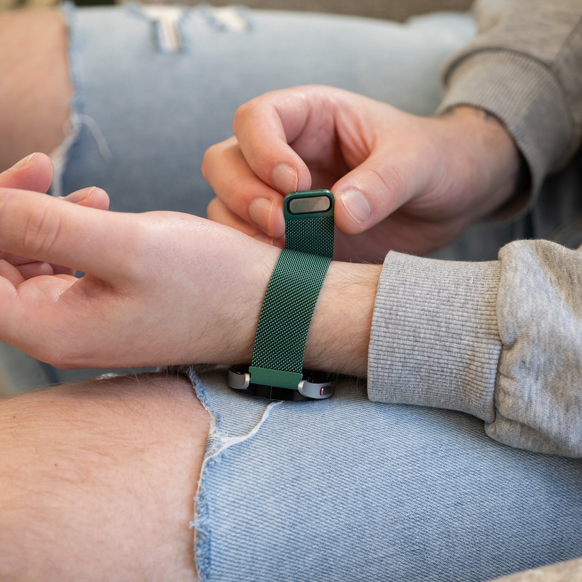 Bracelet milanais Samsung Galaxy Watch 6 Classic 47mm (vert)