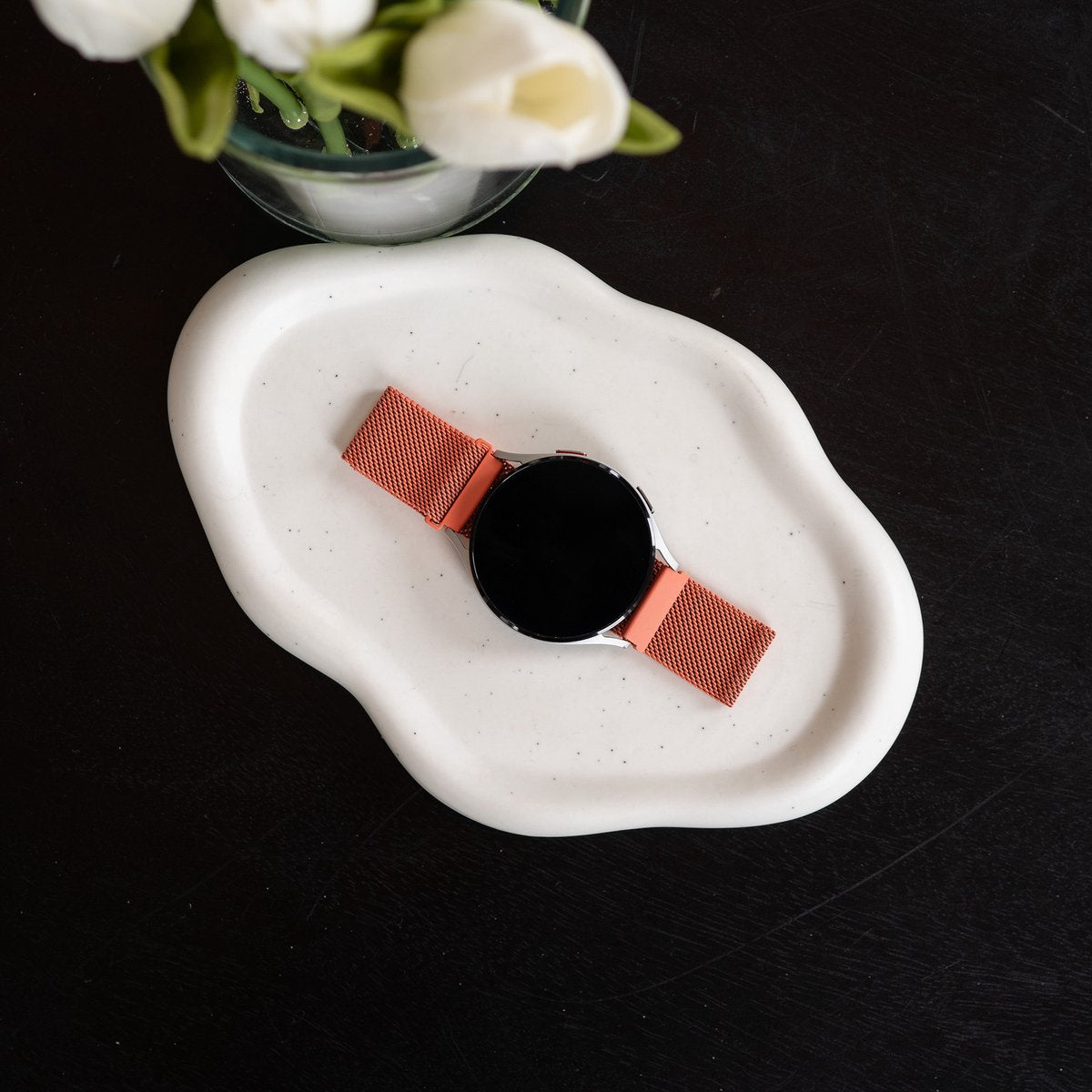 Samsung Galaxy Watch 4 44mm Milanese Strap (Orange)