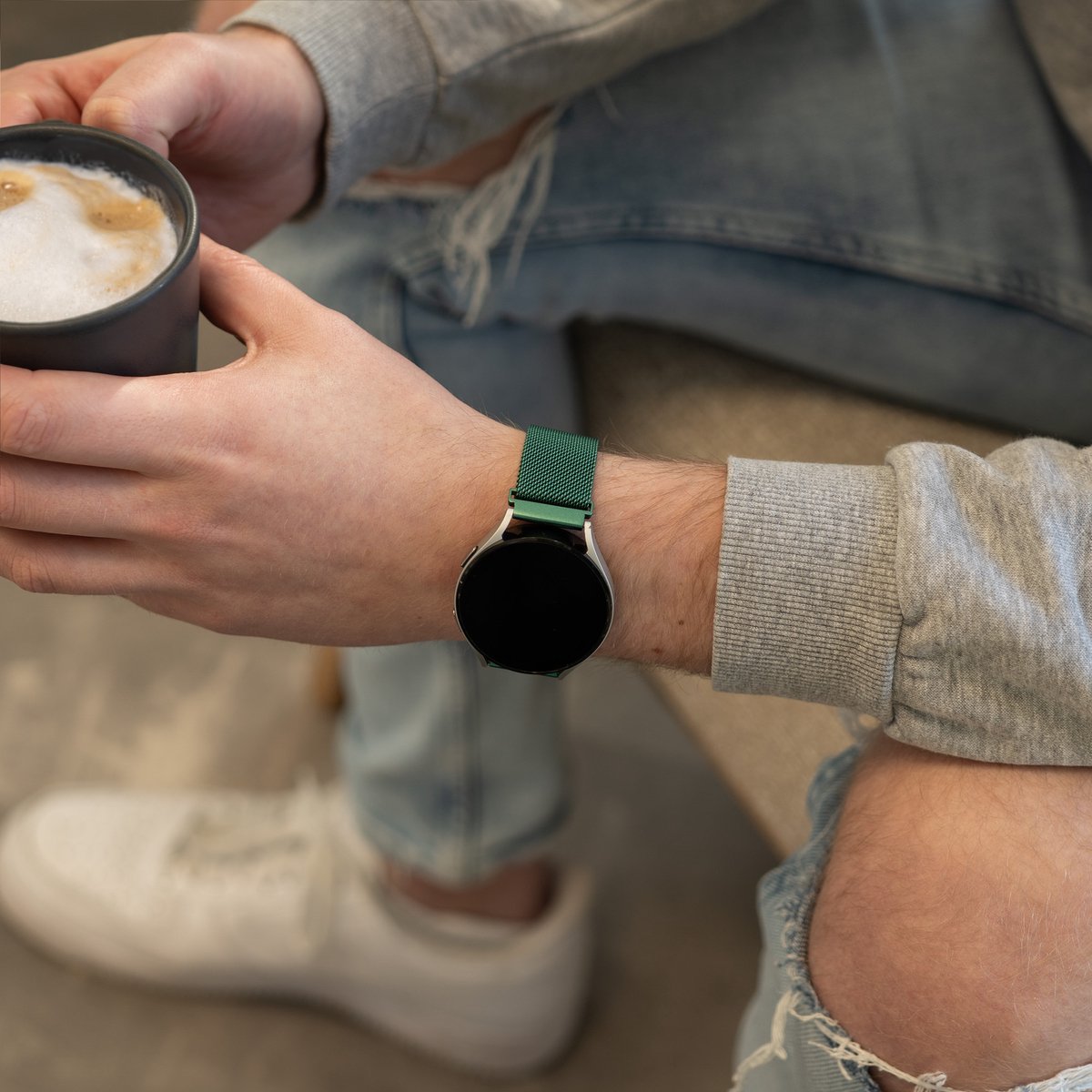 Bracelet milanais Samsung Galaxy Watch 6 Classic 47mm (vert)