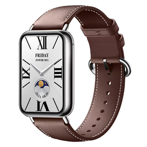 Bracelet cuir Xiaomi Smart Band 8 Pro (marrón fonce)