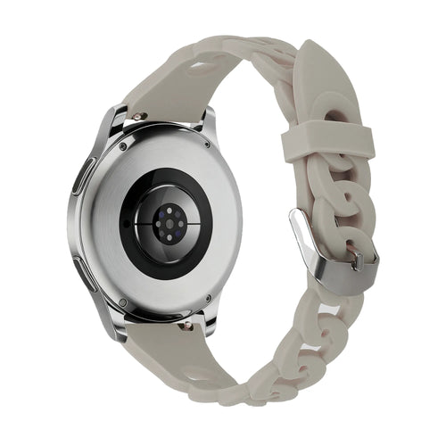 Bandz Bracelet silicone 'Chaînes' Samsung Galaxy Watch 42mm (gris clair)