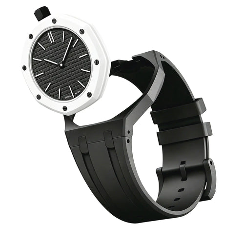 Bracelet silicone - 12 heures Swatch Royal Pop (noir)