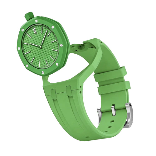Bracelet silicone - 12 heures Swatch Royal Pop (vert foncé)