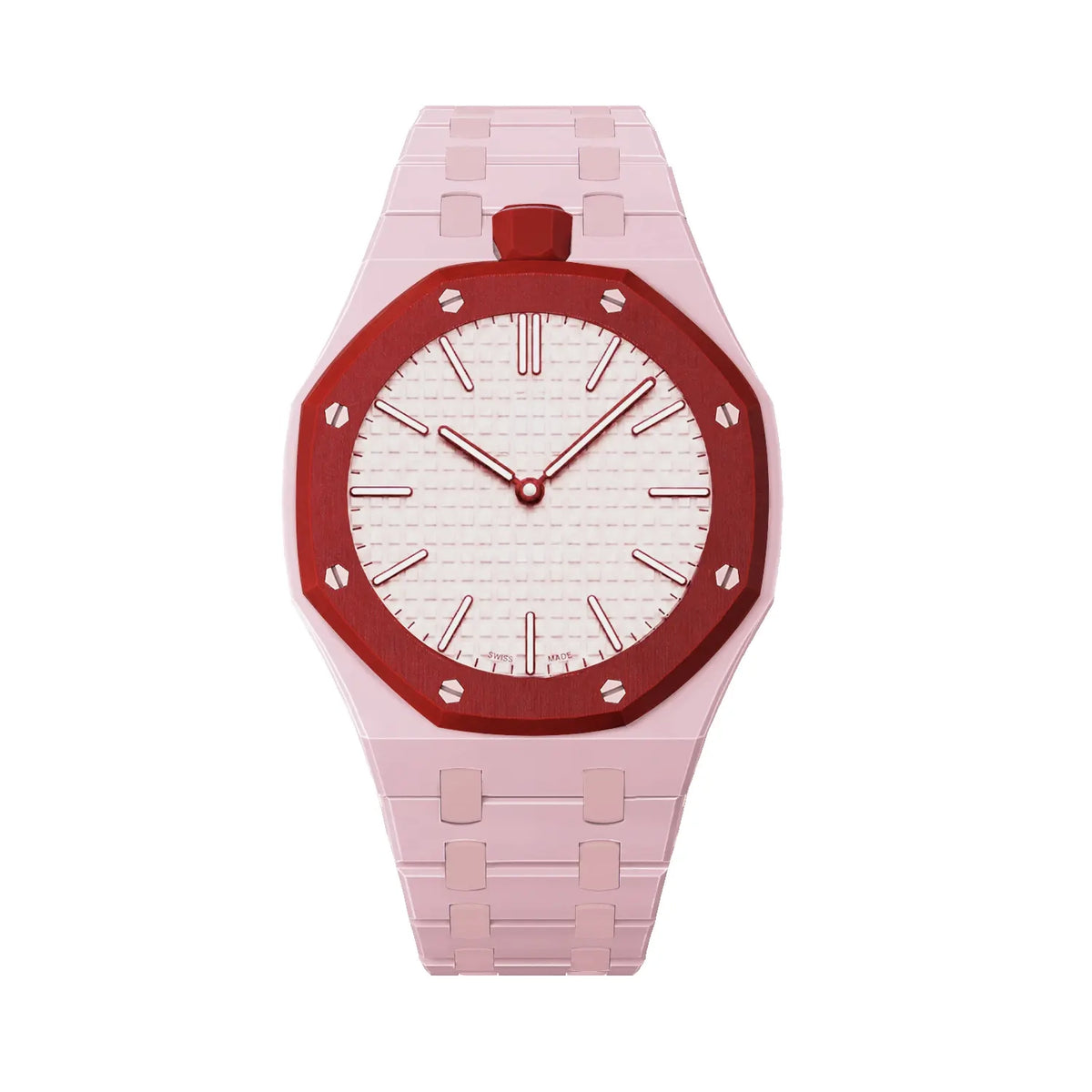 Bracelet biocéramique - 12 heures Swatch Royal Pop (rose)