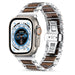 Bracelet acier bois Apple Watch Ultra (argent/marron)