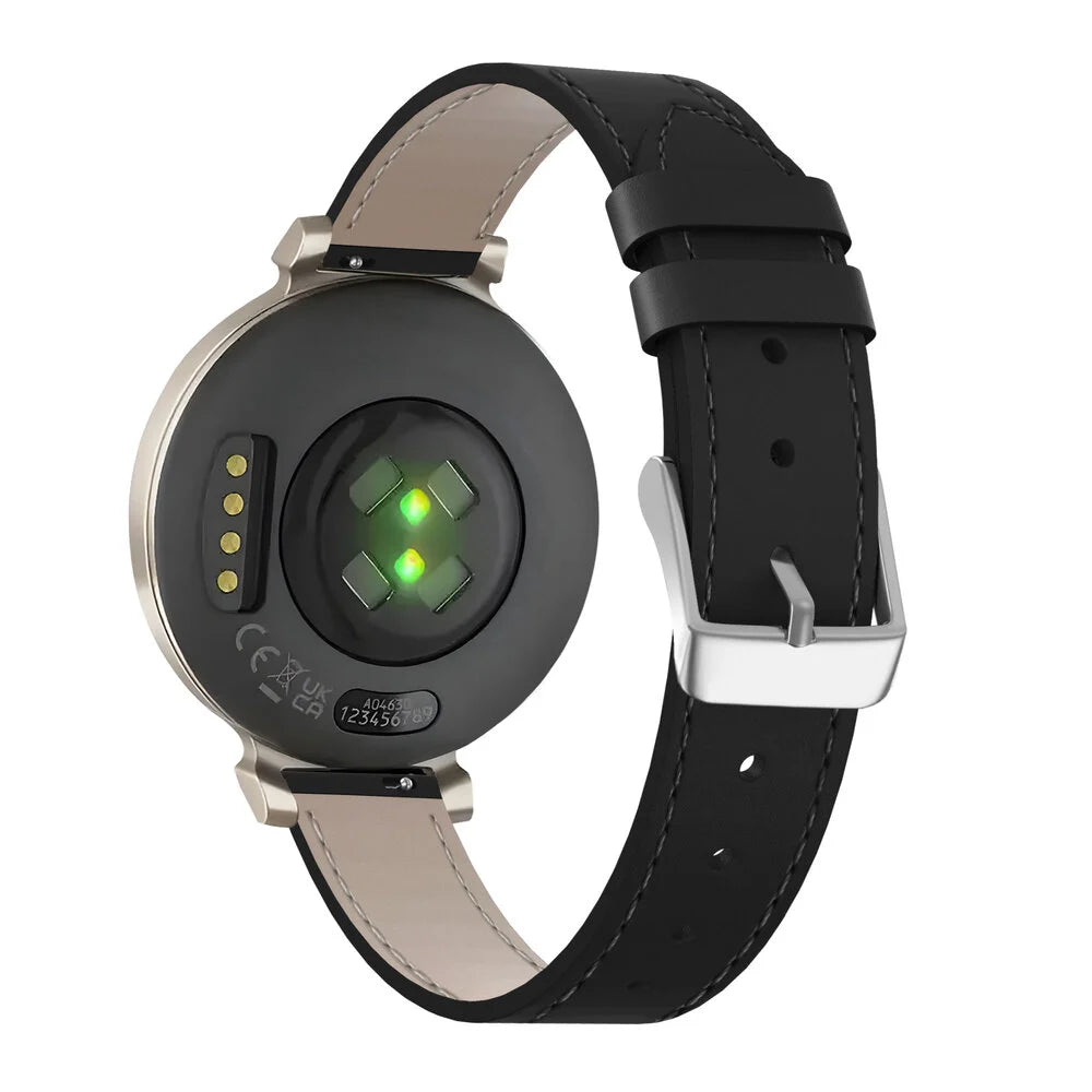 Bracelet montre cuir 14mm - universal (noir)