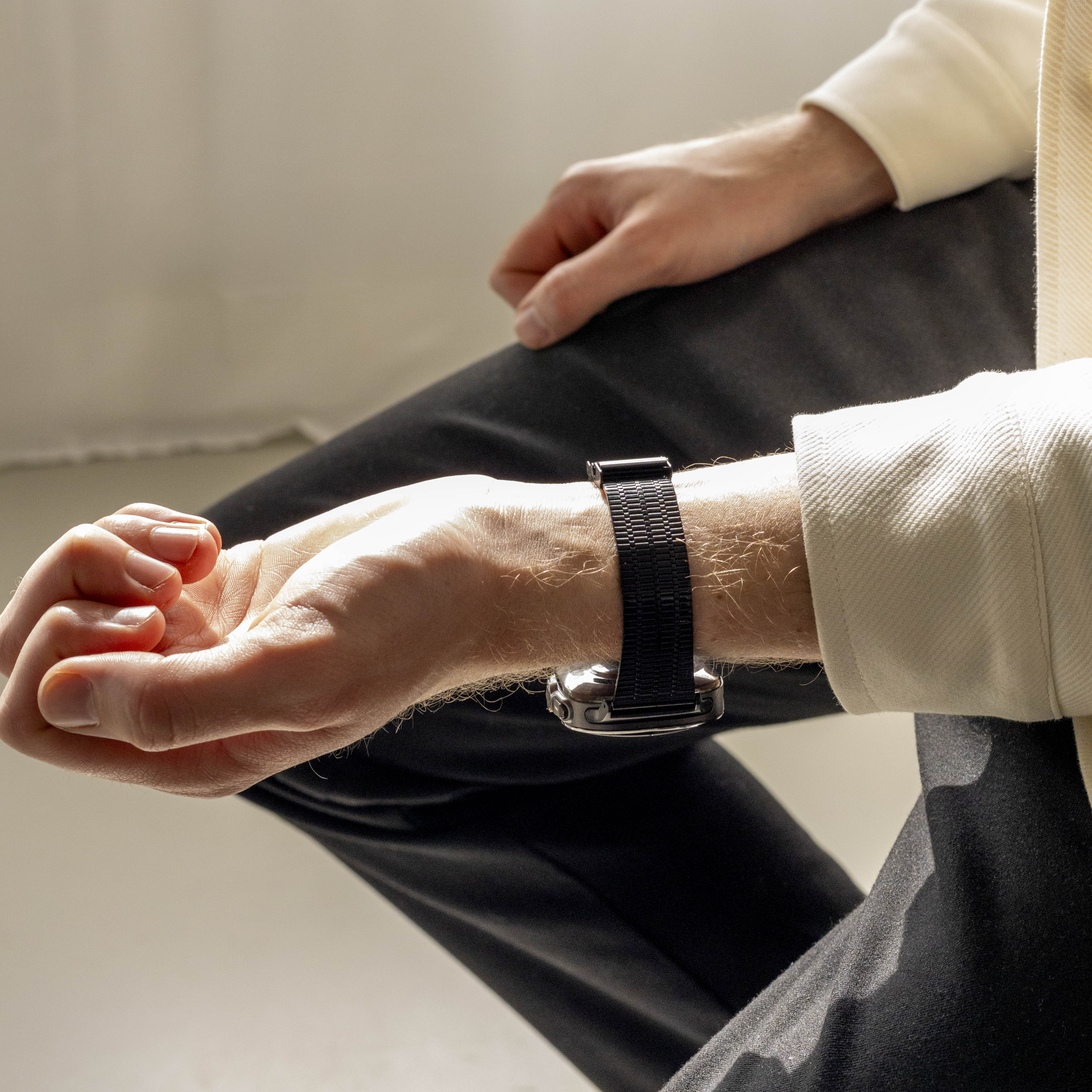 Bracelet acier luxe Samsung Galaxy Watch Ultra (noir)